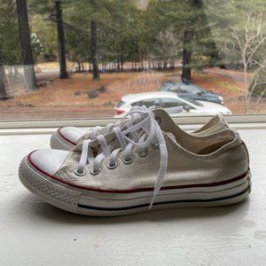 Ivory Converse All Stars Low Top Sneakers Womens Size 8.5 Mens 6.5